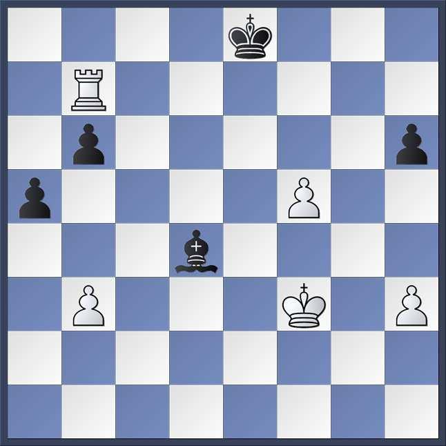 Brett 2 Weiss: Manfred Heinelt (Vellmar 1) Schwarz: Klaus Timpel (Schöneck 2) Diagramm 7 Endstellung nach 51. Kg2f3! 1:0 Im Mittelspiel hatte K.