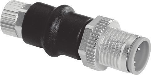 Adapterstecker Adapter connectors Metallgewinde drehbar 3- auf 4-polig 4- auf