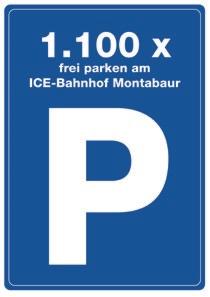 parken, so viel sie möchten. erweiterung der parkplätze Für ICE-Nutzer am ICE-Bahnhof in Montabaur stehen über 1.100 Parkplätze zur Verfügung.