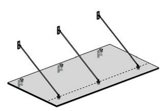 12/1,52/12 mm Glass: laminated safety glass consisting of heat strengthened glass with quadruple foil 10/1.52/10 mm or 12/1.