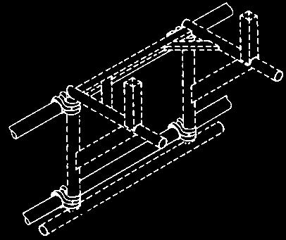 2.1.3 Montieren des Trägergestells Das Trägergestell ist in die Auflager (Bild 4, Pos. 6) einzusetzen und mit den Kupplungen (Bild 4, Pos. 7) an den Brüstungshaltern zu befestigen (siehe Bild 5). 2.