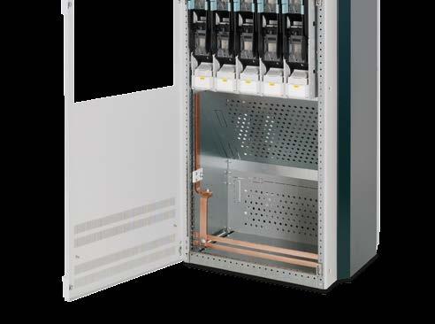 Sicherungs-Lasttrennschalter 3NJ4 mit Kabelanschlussraum bei Anschluss von unten In Bürokomplexen ist ein platzsparender und kostengünstiger Aufbau der Schaltanlage gefordert.