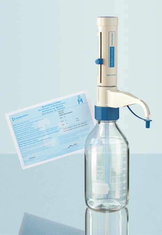 DURAN Group Dispenser + Zertifikat + DURAN Laborglasflaschen: die Komplettlösung aus einer Hand Service wird bei uns großgeschrieben.