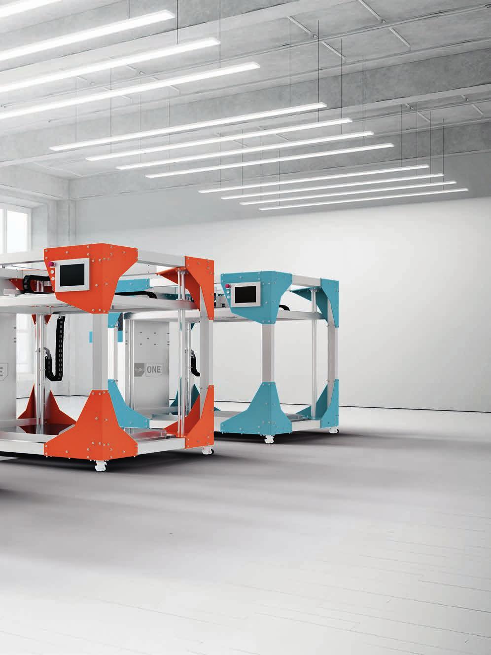 Mehrere BigRep ONE v3 3D-Drucker können in einer sogenannten Printer-Farm gleichzeitig genutzt werden.