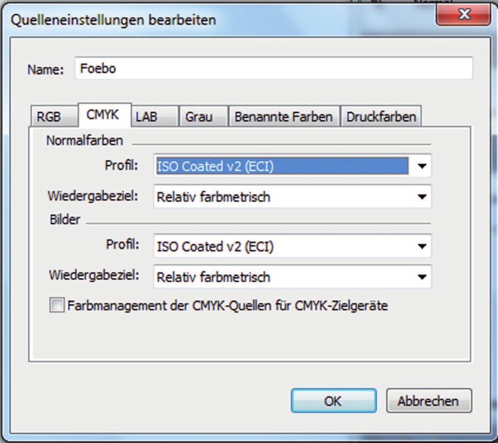 Reiter CMYK deaktiviert (Quark ist nicht in der Lage