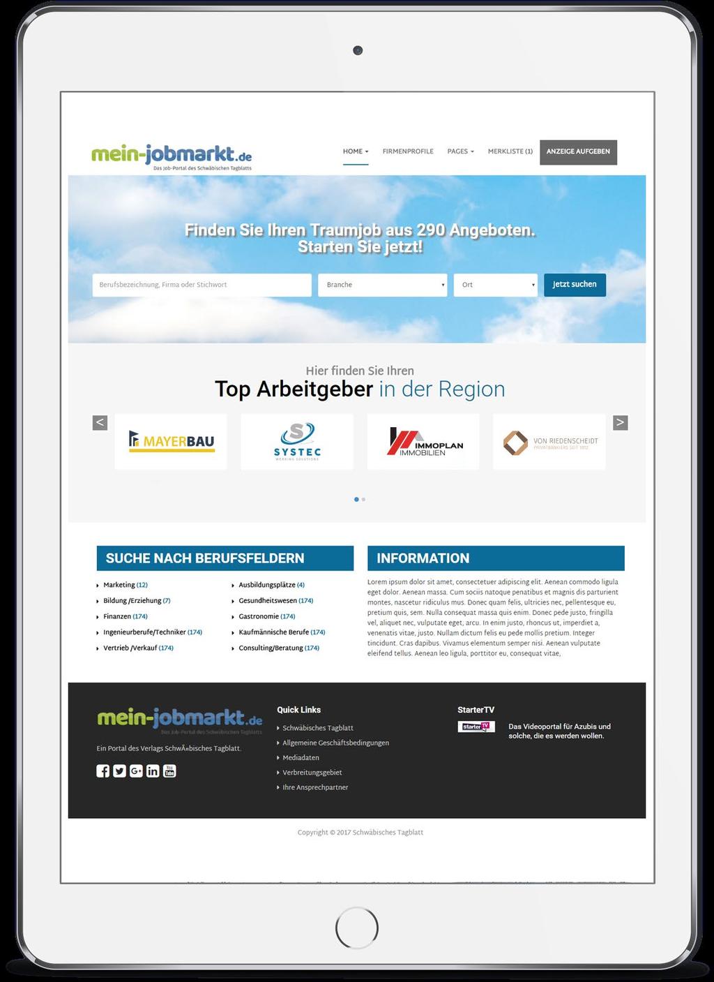 7 Das Job-Portal des Schwäbischen Tagblatts und der Neckar-Chronik Das Portal für die besten Jobs in der Region Neckar-Alb Die besten