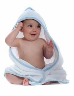 Babies Hooded Towel (Babykapuze) /Pink Walkfrottier Kontrastfarbene