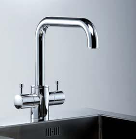 IPURI: a wide range of different models, from single-lever and twin-handle mixers with and without pull-out spray head.