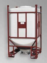 Container, Typ TC/P für Schüttgüter Rechteckiger Behälter in Stahlgestell mit Schraubdeckel aus Polyethylen PE Für Schüttgüter niedriger Dichte bis 40 C Farbe Natur, transparent, Farbe schwarz auf