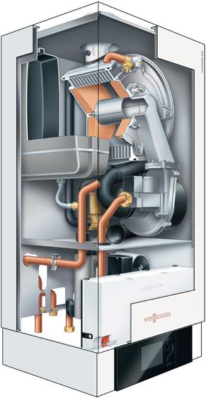 Die Wärmezelle besteht aus dem bewährten Inox-Radial-Edelstahlwärmetauscher, dem modulierenden MatriX-Zylinderbrenner sowie der automatischen Verbrennungsregelung Lambda Pro Control.