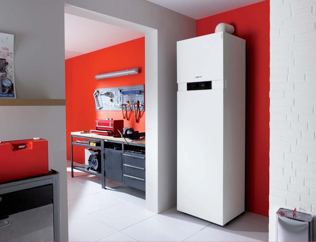 42/43 Der Vitodens 343-F ist das extrem energiesparende, umweltschonende und zukunftsweisende Heizsystem für die zeitgemäße Beheizung mit Brennwert- und Solartechnik im Einfamilienhaus.