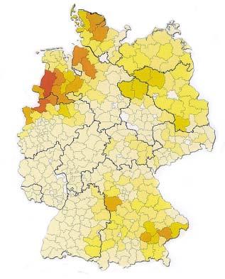 Anbaufläche und Ertrag Energiemais (Silomais) in Deutschland 1999 470 438 378 354 370 302 Zahlen = Erträge in dt/ha Anbaufläche in ha --4.000 3.000 --8.000 6.000-12.000-9.000 --16.000 12.000 --20.