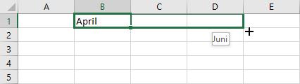 Excel kennenlernen Die Monatsnamen Mai und Juni geben Sie nicht manuell ein.