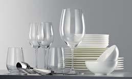 Maximale Flexibilität Dank einer maximalen und höchst flexiblen Korbausstattung werden Gläser, Geschirr- und Besteckteile perfekt