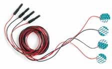 EMG Selbsthaftende Elektroden Selbsthaftende Elektroden mit angeschlossenem Kabel Einmal verwendbarer NCV-Satz mit Elektrodenkabeln Farbcodierte (rot, grün, schwarz) angeschlossene Elektrodenkabel