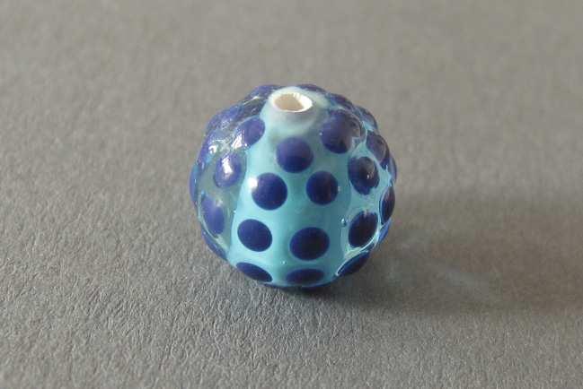 10x10 2,50 BL27114 Marocco Long, Perle blau transparent mit blauen