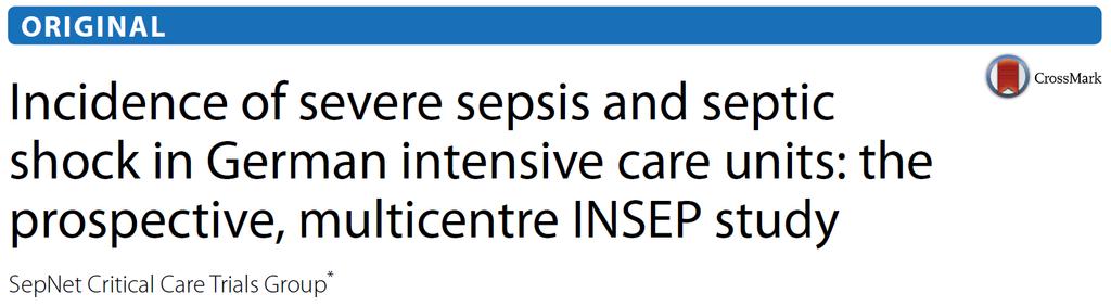 EPIDEMIOLOGIE AUF DER ICU - INSEP Prospektive Observationsstudie auf 133 Intensivstationen in 95 Krankenhäusern 11833 Patienten