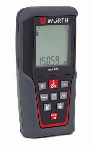 LASER-ENTFERNUNGSMESSER WDM 5-12 Der WDM 5-12 ist ein hoch präziser LaserEntfernungsmesser, dessen technische Spezifikationen (Genauigkeit ± 1,0 mm, Reichweite 100 m) die neue ISO Norm