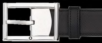 : 116705 Form: Trapez Mechanismus: Einfach zu öffnender Mechanismus zur Einstellung der Gürtellänge Material Riemen: Schwarzes Westside Leder Emblem: Montblanc Emblem Beschichtung: PVD, : 116706