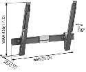 Unterhalb der TV-Säulen sind keine Schubladen möglich. Die TV-Drehsäule 5 ist geeignet für Flachbildschirme mit einer Bildschirmdiagonale von 38-5 (96-13 cm), max.