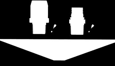 Konisches Gewinde Montagehinweise Filettature Coniche Istruzioni di installazione Die Steckverbinder und P5 Schnellanschlußstutzen mit NPTF - R Gewinde werden mit einem Dichtmittel versehen und in