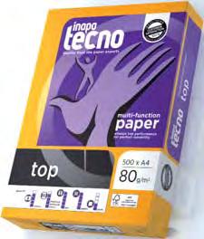 inapa tecno HOLZFREIE OFFICE-PAPIERE top Multifunktionales Hochleistungs-Officepapier Das Top-Officepapier für Laserdruck- und Kopiereinsätze auf hohem Qualitätsniveau.