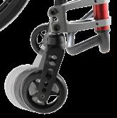 Performance-Bremsen, 4 Starec- Vorderräder und High-Performance Hinterrädern mit Bereifung Schwalbe Ultremo ZX und schwarzen Aluminium-Greifreifen. 1. 2.