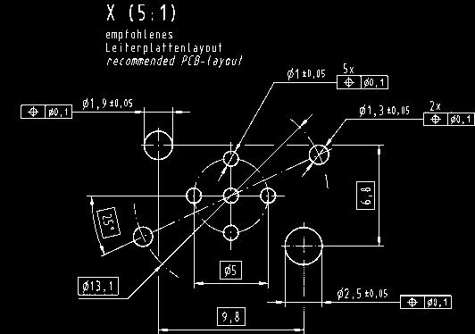 M12 Leiterplattenadapter geschirmt B-kodiert B-Kodierung M12