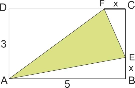 Es gilt: AE < BF < CG < DH < x a) Bestimme den Flächeninhalt des Quadrates EFGH in Abhängigkeit von x. b) Berechne die Seite des kleinsten Quadrates. Gib den minimalsten Flächeninhalt an. 9.
