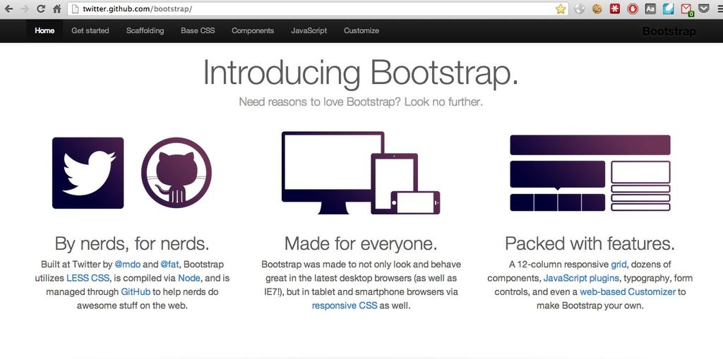 Bootstrap is a Twitter launched open source Toolkit for front-end development. For developers, Bootstrap is one of the best front end kits for rapid Web application development.