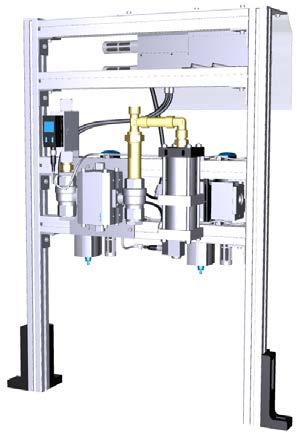 Druckluft- und Kühlwasserversorgung für Schweißzangen Systemaufbau von