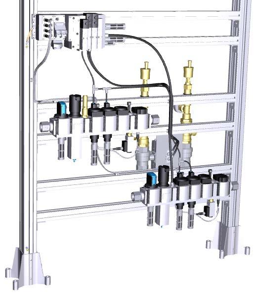 Druckluftaufbereitung: Kühlwasserversorgung: 3 6 5 4 Druckluftwartungseinheit 4