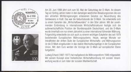 1998 - Anlass: 50 Jahre Deutsche Mark 50