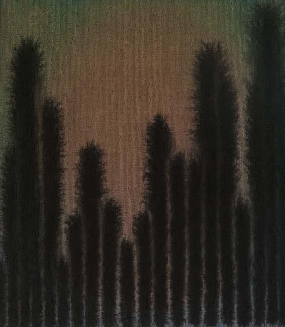 Schwarze Bäume se2 Chinesische Tusche und Acryl auf Leinwand, 40 cm x 35 cm (2012) Galerie