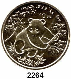 KM 397. Panda auf Baum In Kapsel....Prägefrisch 75,- 2265 10 Yuan 1992 (Silberunze).