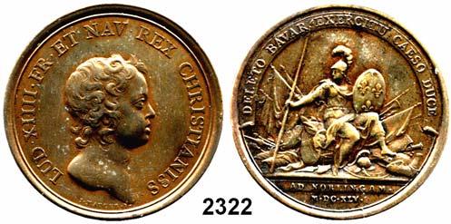 167 Frankreich Ludwig XIV. 1643 1715 2322 Bronzemedaille 1645 (J.