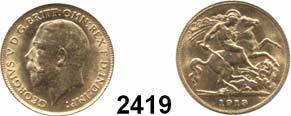 ... Sehr schön - vorzüglich** 115,- 2420 1/2 Sovereign 1915 (3,66g FEIN). GOLD KM 819. Fb.