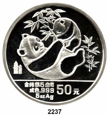 159 China 2235 10 Yuan 1989 (Silberunze). Schön 215. KM A 221.