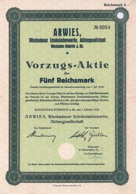 1905 (R 9) Der Anteilschein entsprach 4% des Kapitals, ausgestellt auf die Ascherslebener Bank, Gerson, Kohen & Co. KG.