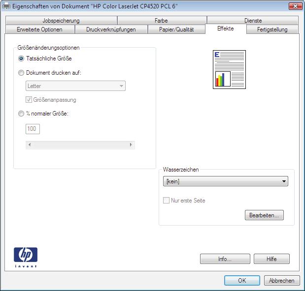 Anpassen eines Dokuments auf Seitenformat (Windows) 1. Wählen Sie im Softwareprogramm die Option Drucken. 2.