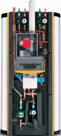 toplotna centrala za ogrevanje sanitarne vode in podporno ogrevanje prostorov, iz serije DOMOPLUS DPSM 3 izpeljan kondenzacijski ogrevalni vložek v 2 izvedbah (15 ali 25 kw) s stikalno ploščo
