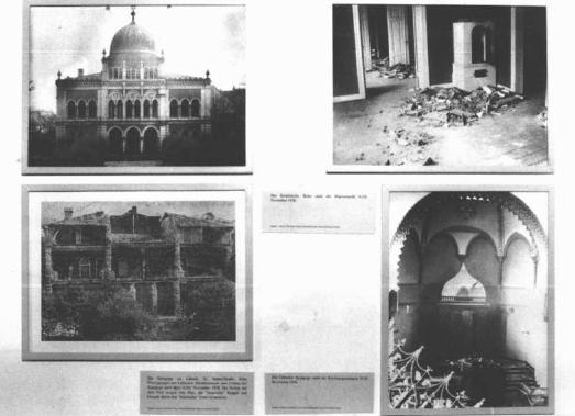 Ausgrenzung Novemberpogrom Arisierung Fotos von der zerstörten Synagoge Die Synagoge nach ihrer Verwüstung in der Pogromnacht vom 9./10. November 1938 und ihr Umbau zum Ritterhof.