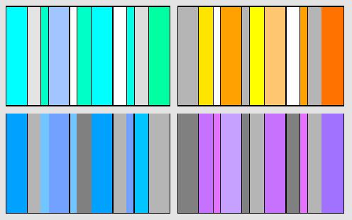 Andere harmonische Farbkombinationen Bunte/unbunte Farben