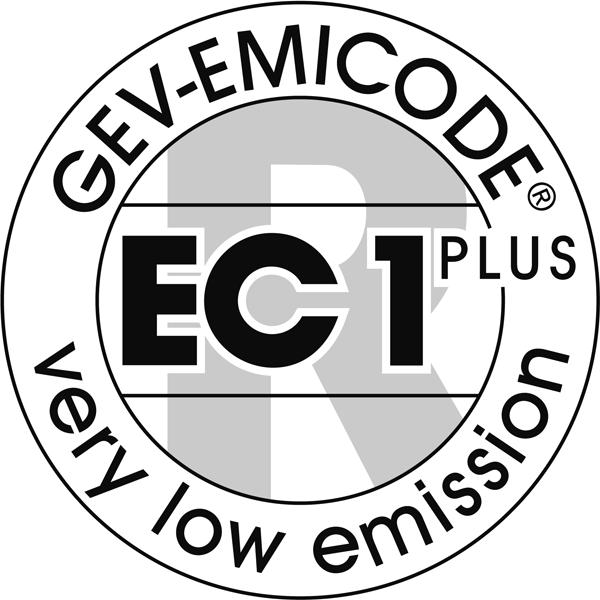 emissionsarm UMWELTINFORMATIONEN Eco-Bau Bewertungsbestätigung: Verfüllung von Fugen, 1. Priorität ECO-BKP 225 EMICODE EC1 PLUS R LEED EQc 4.