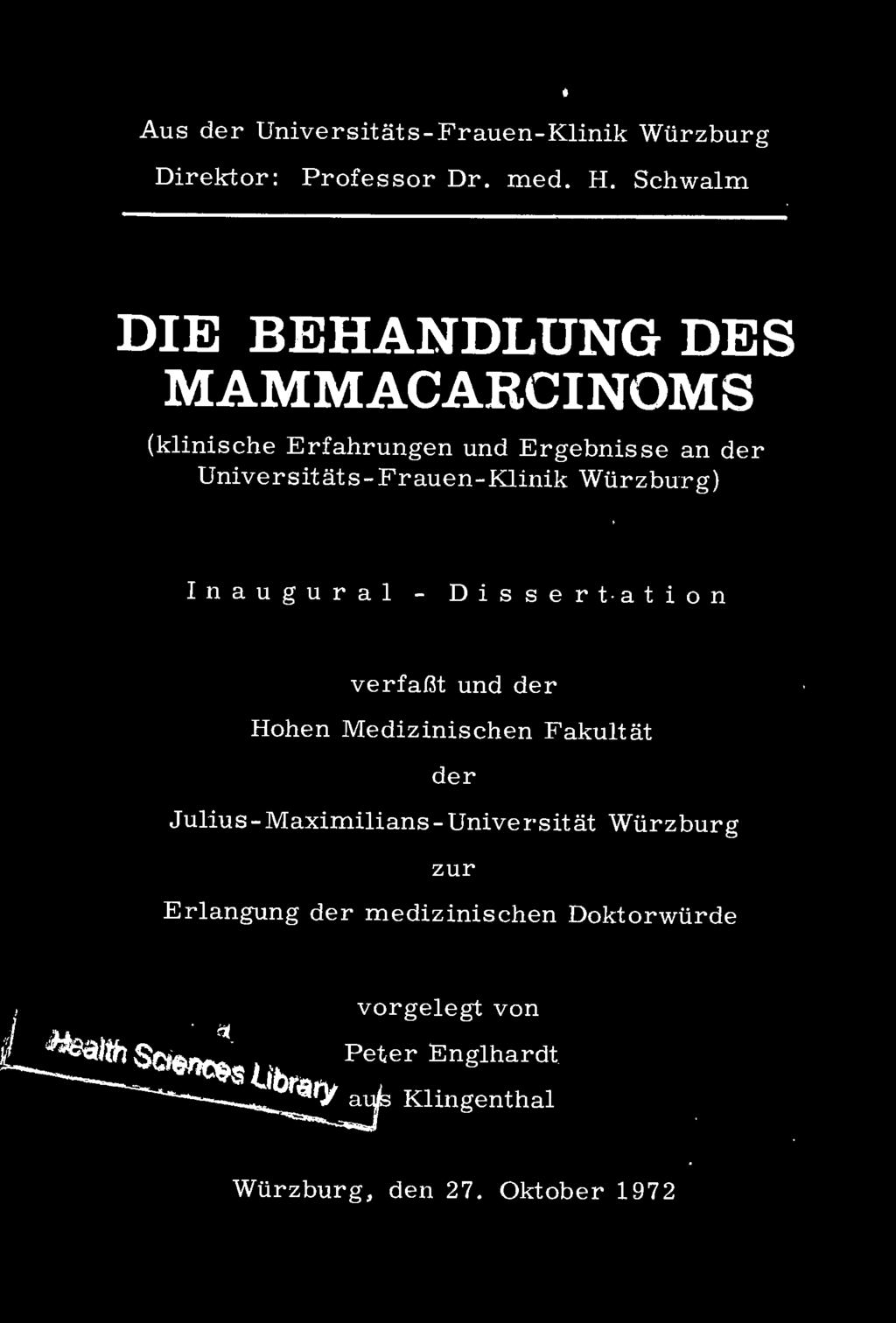 Wurzburg) Inaugural - Dissertation verfaf3t und Rohen