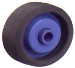 Thermoplastische Gui-Laufläche, grau, Kunststoff-Radkörper, blau, Kugellager Radserie 939: - Stahl,