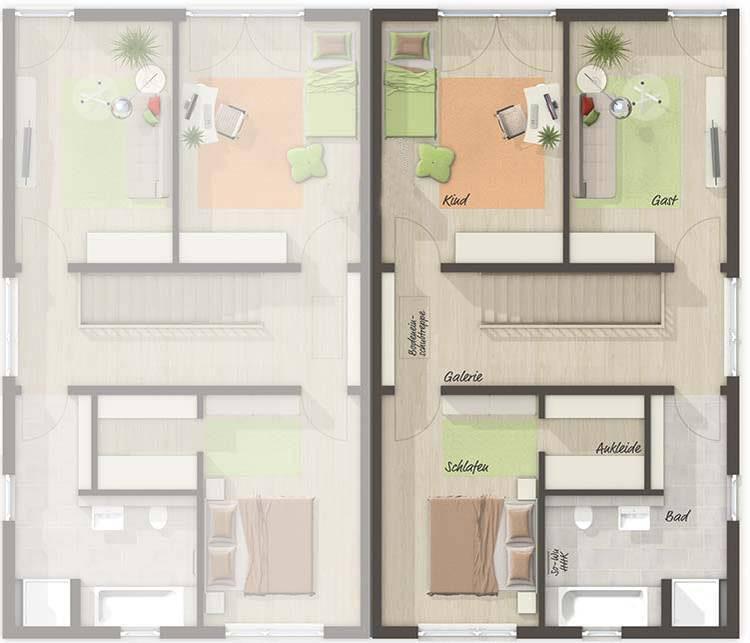 Grundrisse: Obergeschoss: Wohnfläche Obergeschoss: Schlafen 13,14 m² Kind 15,73 m² Gast 13,76 m² Bad