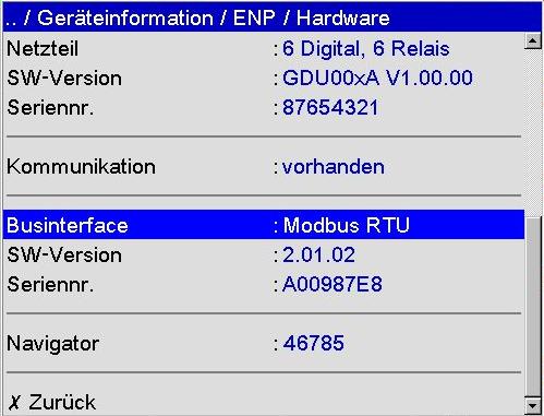 1.5 Funktionsbeschreibung Das Modbus RTU Modul ermöglicht eine Anbindung des Gerätes an Modbus RTU, mit der Funktionalität eines Modbus RTU Slaves.