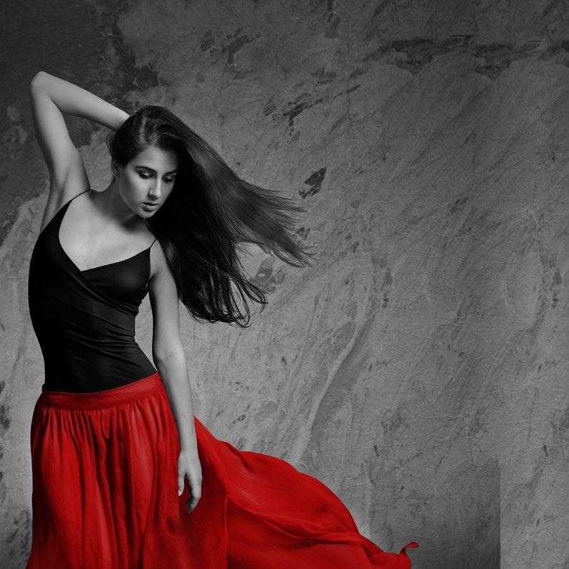 Leidenschaft Wirbelnd dreht sich der Rock bei der Leidenschaft des Flamenco, genauso wie das Schwungrad bei derjenigen eines Mythos.