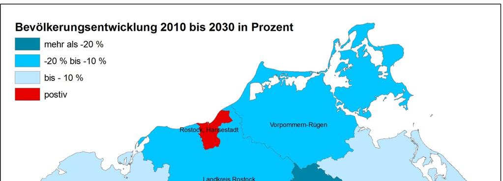 Bevölkerungsentwicklung bis 2030 Kreise 2010 2030 Differen z HRO 202.
